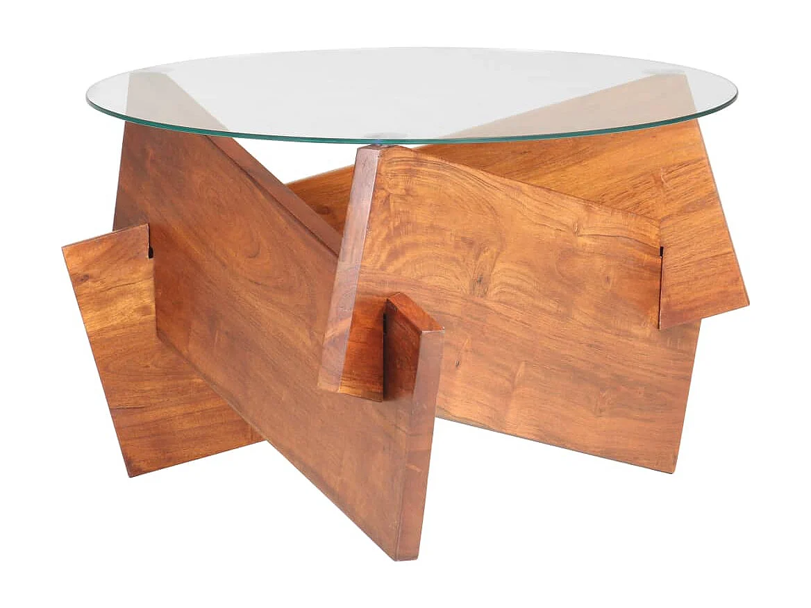 Table basse 60 cm Bois solide d'acacia