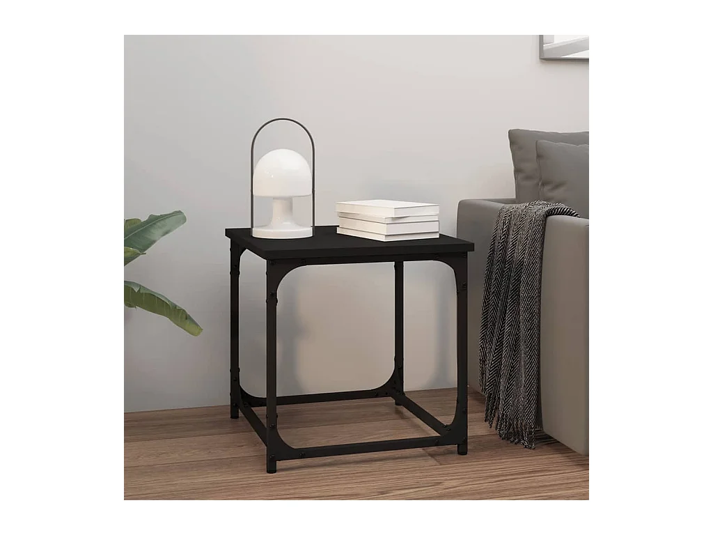 Table d'appoint Noir 40x40x40 cm Bois d'ingénierie
