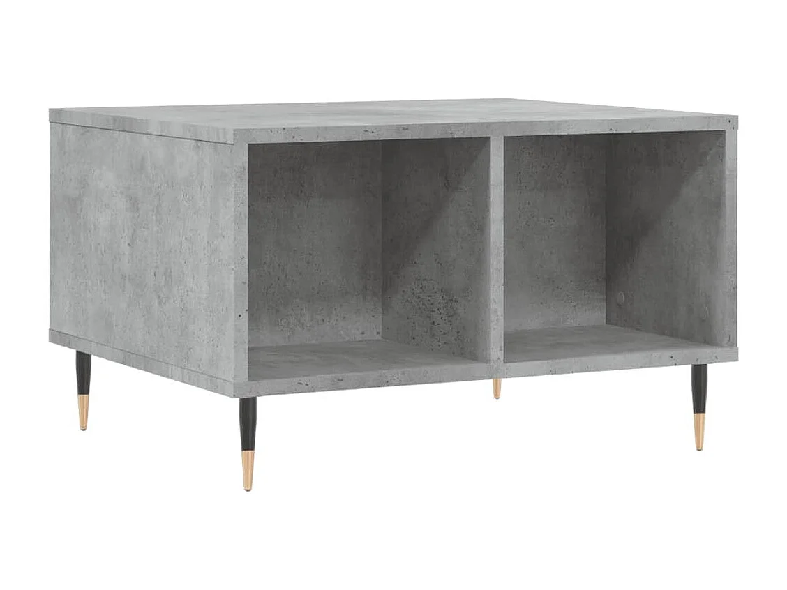 Table basse Gris béton 60x50x36,5 cm Bois d'ingénierie
