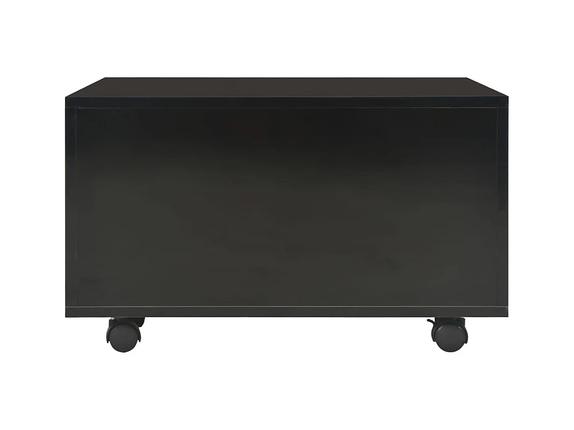 Table basse Noir brillant 60x60x35 cm Bois d'ingénierie