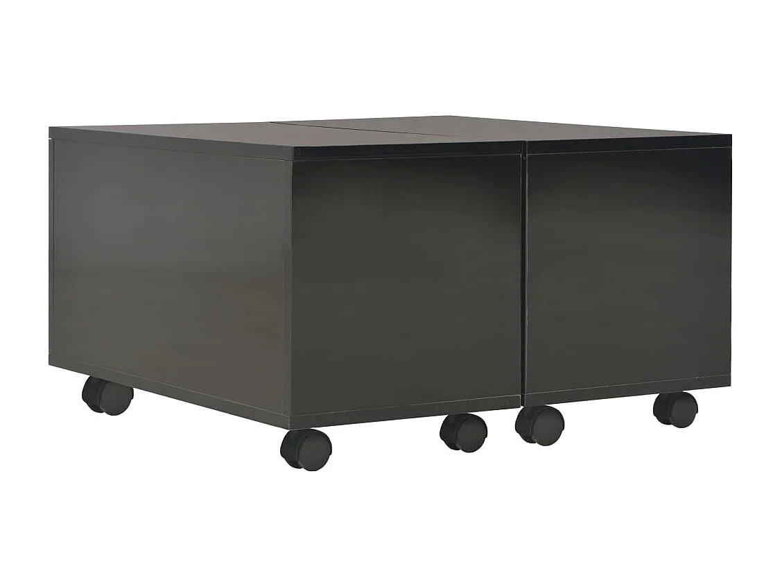 Salontafel Glanzend zwart 60x60x35 cm Technisch hout