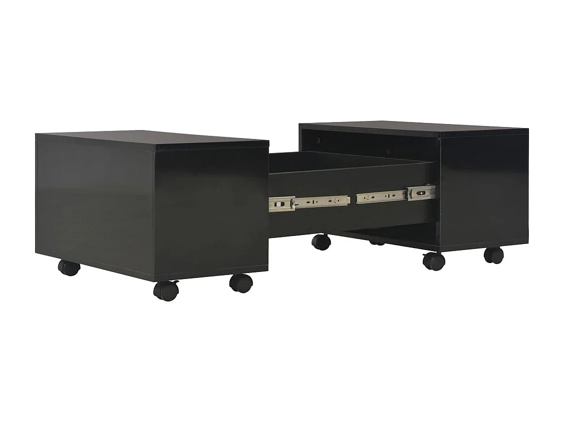 Salontafel Glanzend zwart 60x60x35 cm Technisch hout