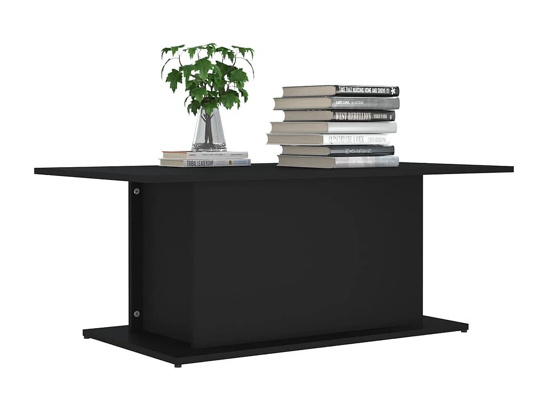 Table basse noir 102x55,5x40 cm bois d'ingénierie