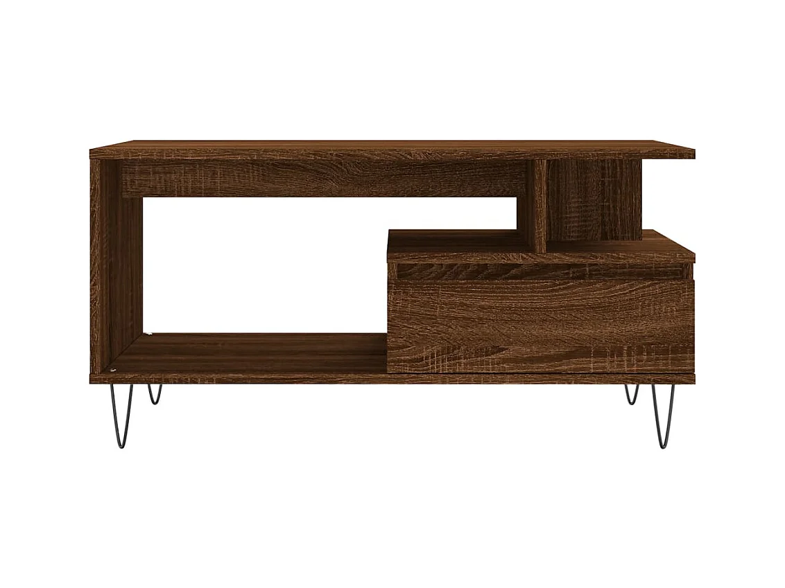 Couchtisch Braune Eiche 90x49x45 cm Holzwerkstoff