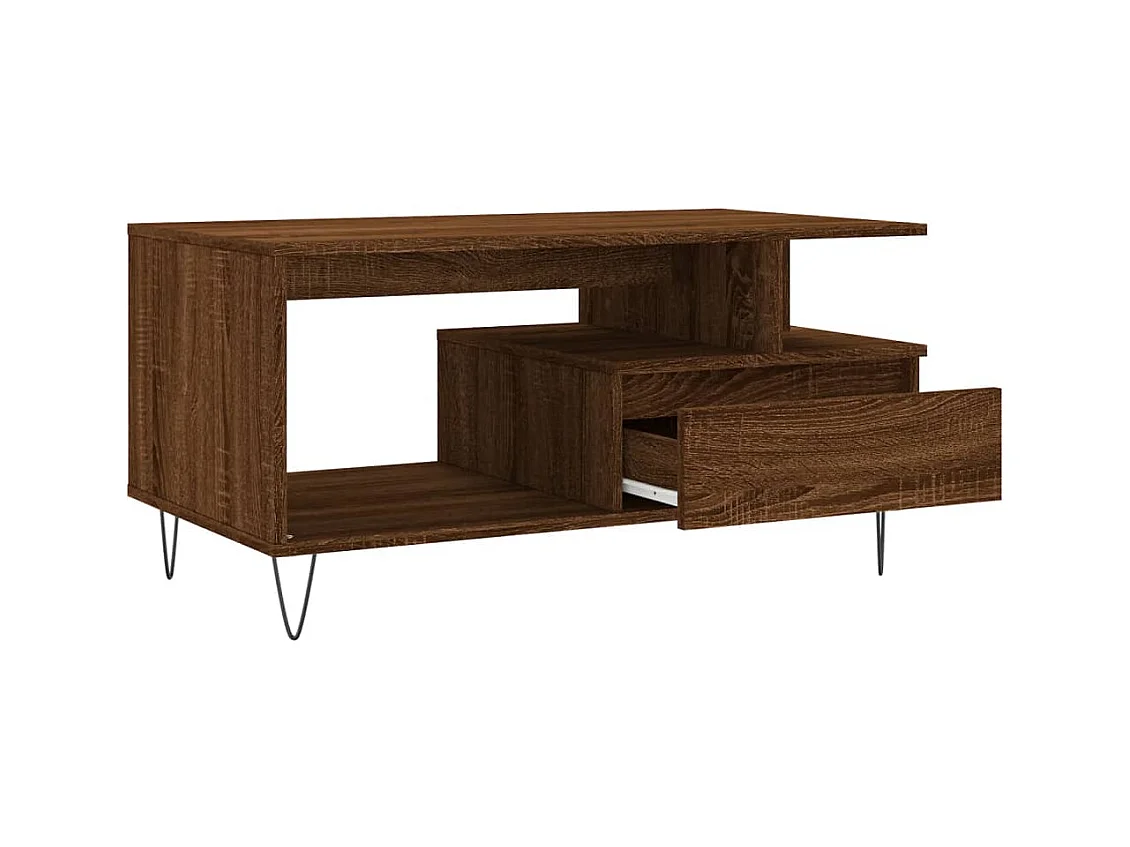 Couchtisch Braune Eiche 90x49x45 cm Holzwerkstoff