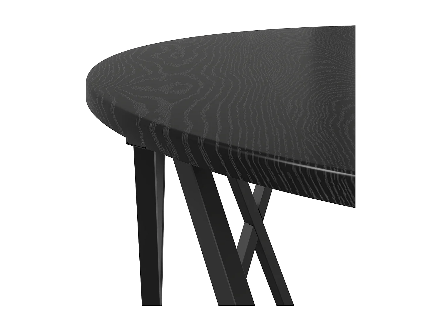 Table basse Noir Chêne 80x80x42 cm en bois d'ingénierie