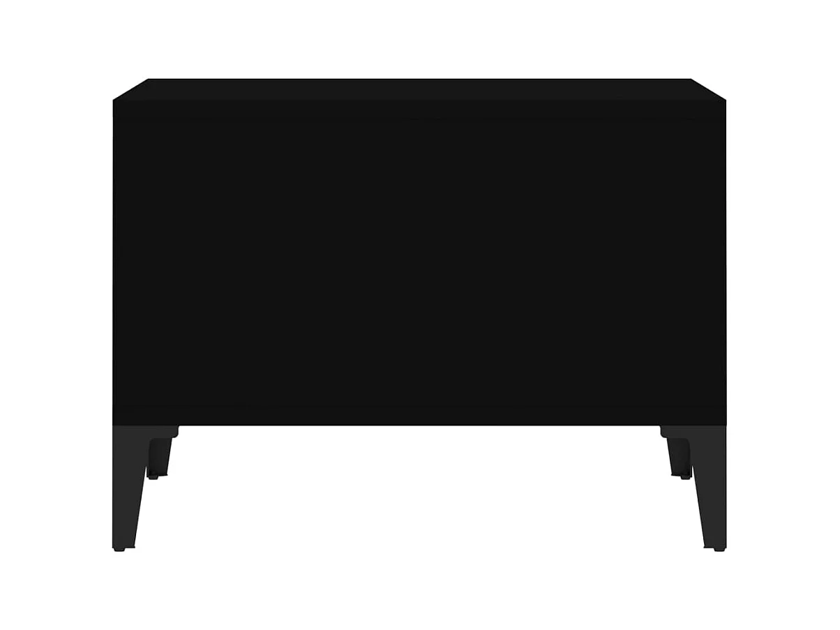 Table basse Noir 60x50x36,5 cm Bois d'ingénierie
