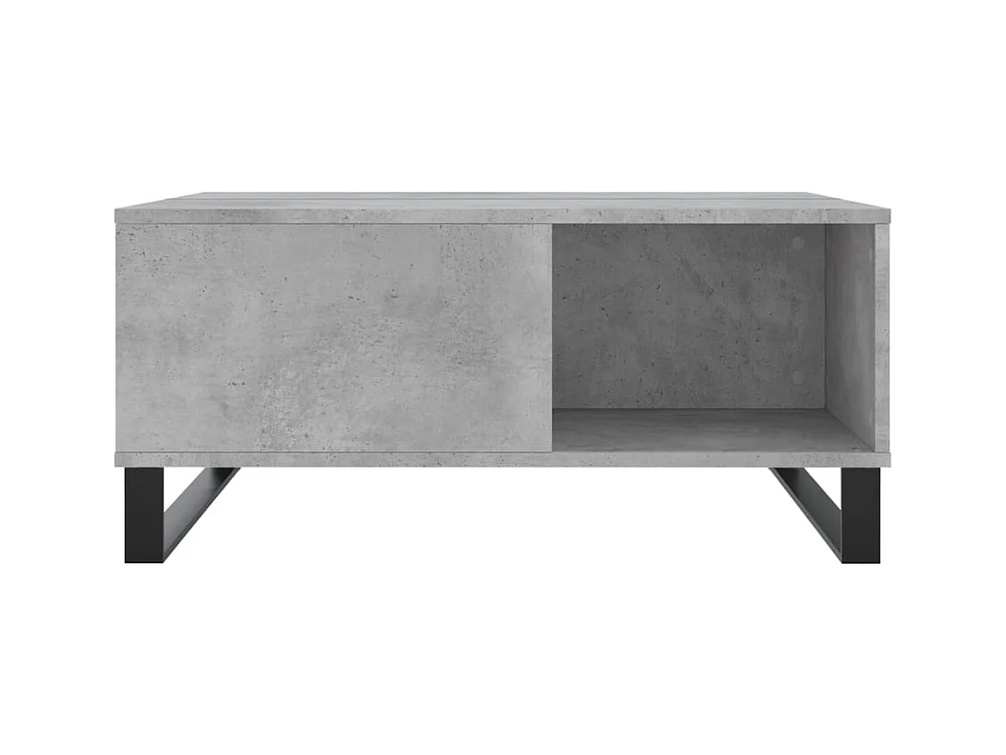 Table basse gris béton 80x80x36,5 cm bois d'ingénierie
