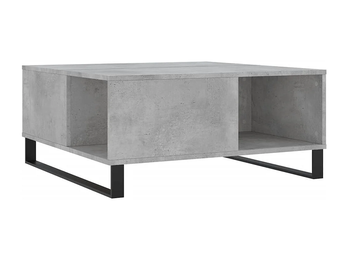 Table basse gris béton 80x80x36,5 cm bois d'ingénierie