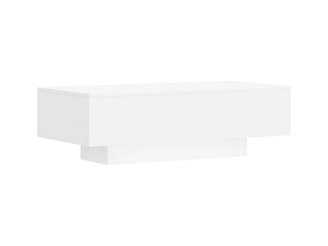 Table basse blanc 100x49,5x31 cm bois d'ingénierie