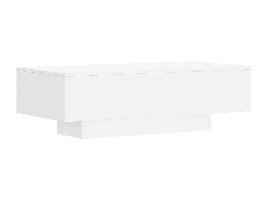 Table basse blanc 100x49,5x31 cm bois d'ingénierie