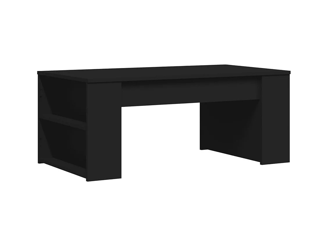 Schwarzer Couchtisch 102x55x42 cm Holzwerkstoff