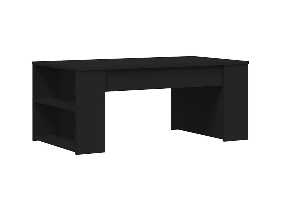 Schwarzer Couchtisch 102x55x42 cm Holzwerkstoff