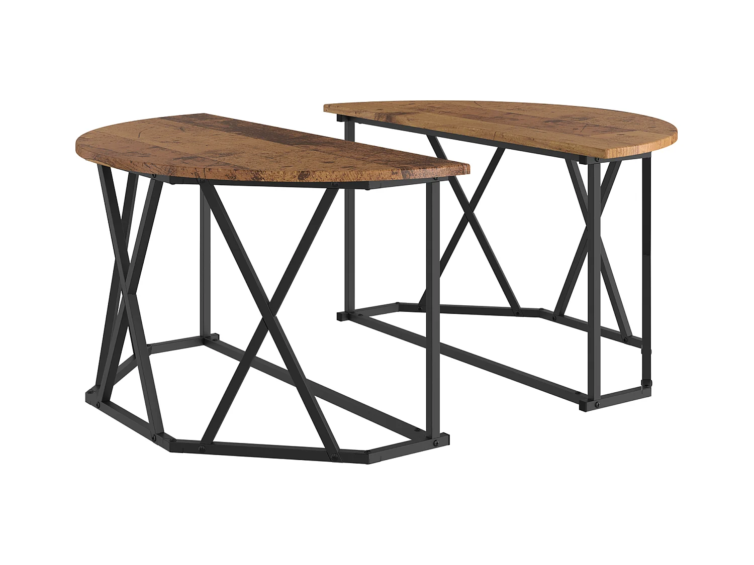 Mesa de centro de madera antigua 80x80x42 cm en madera elegante