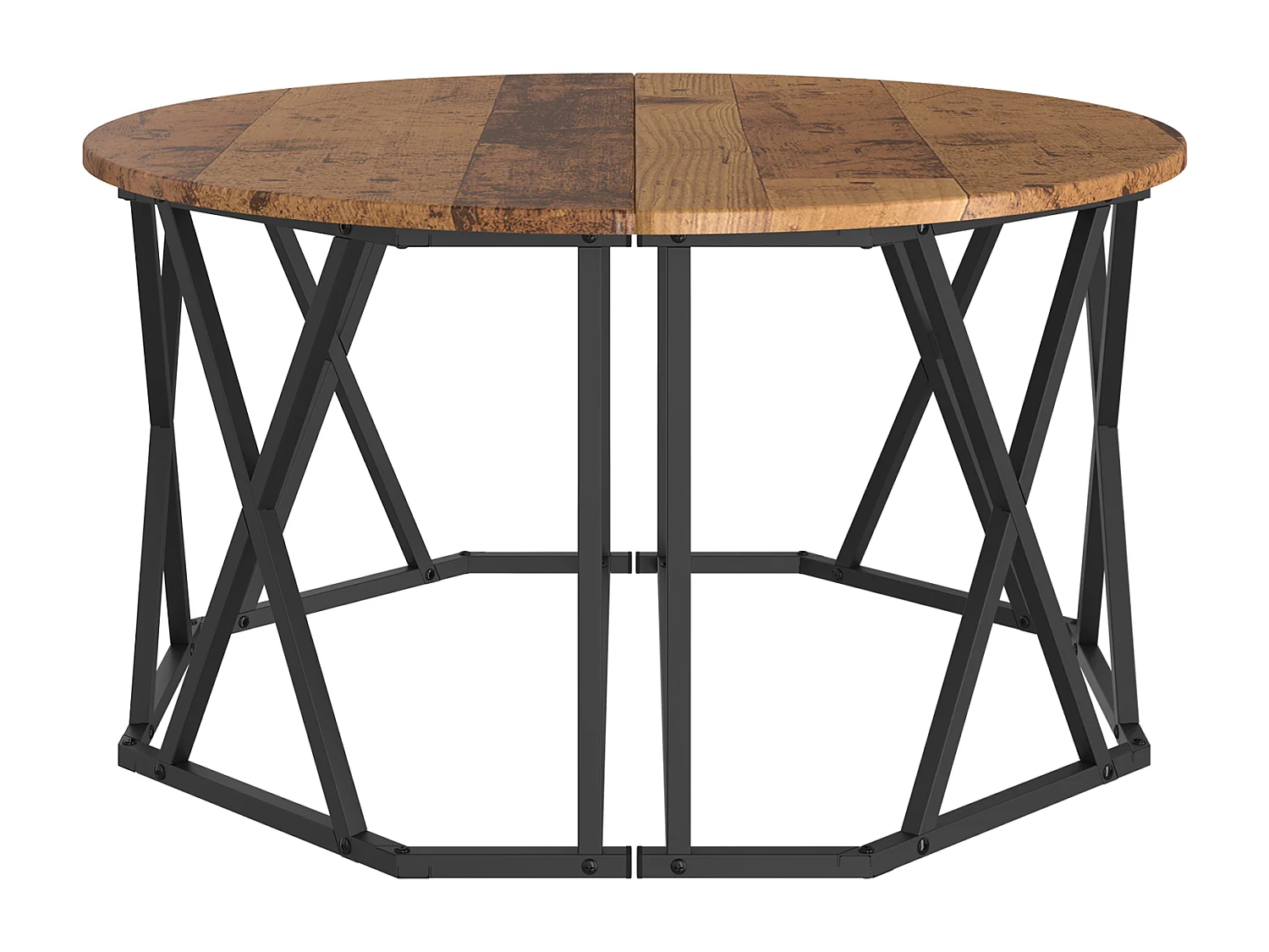 Tavolino da caffè in legno antico 80x80x42 cm in legno elegante