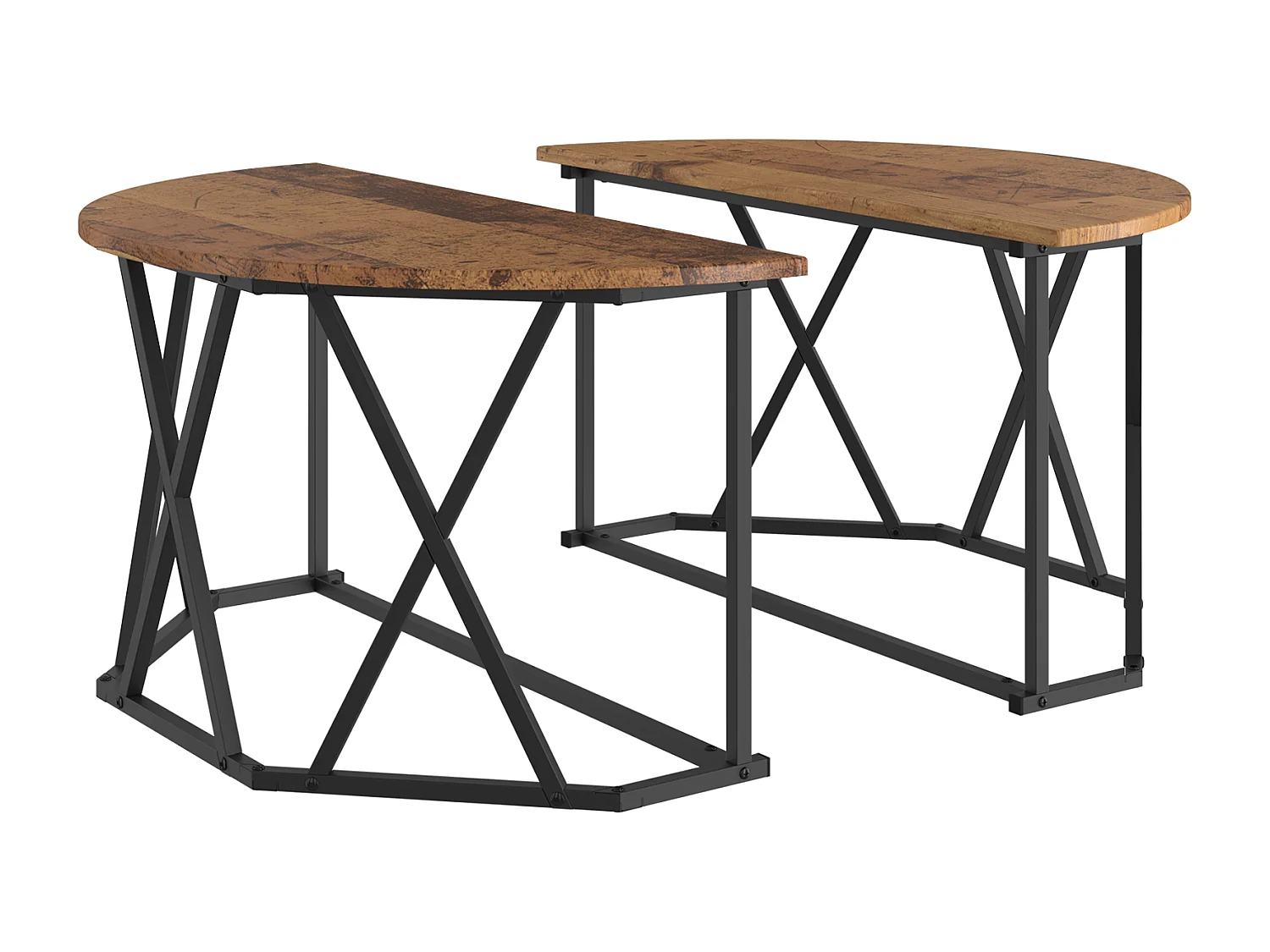 Table Basse Bois Ancien 80x80x42 cm en Bois Élégué