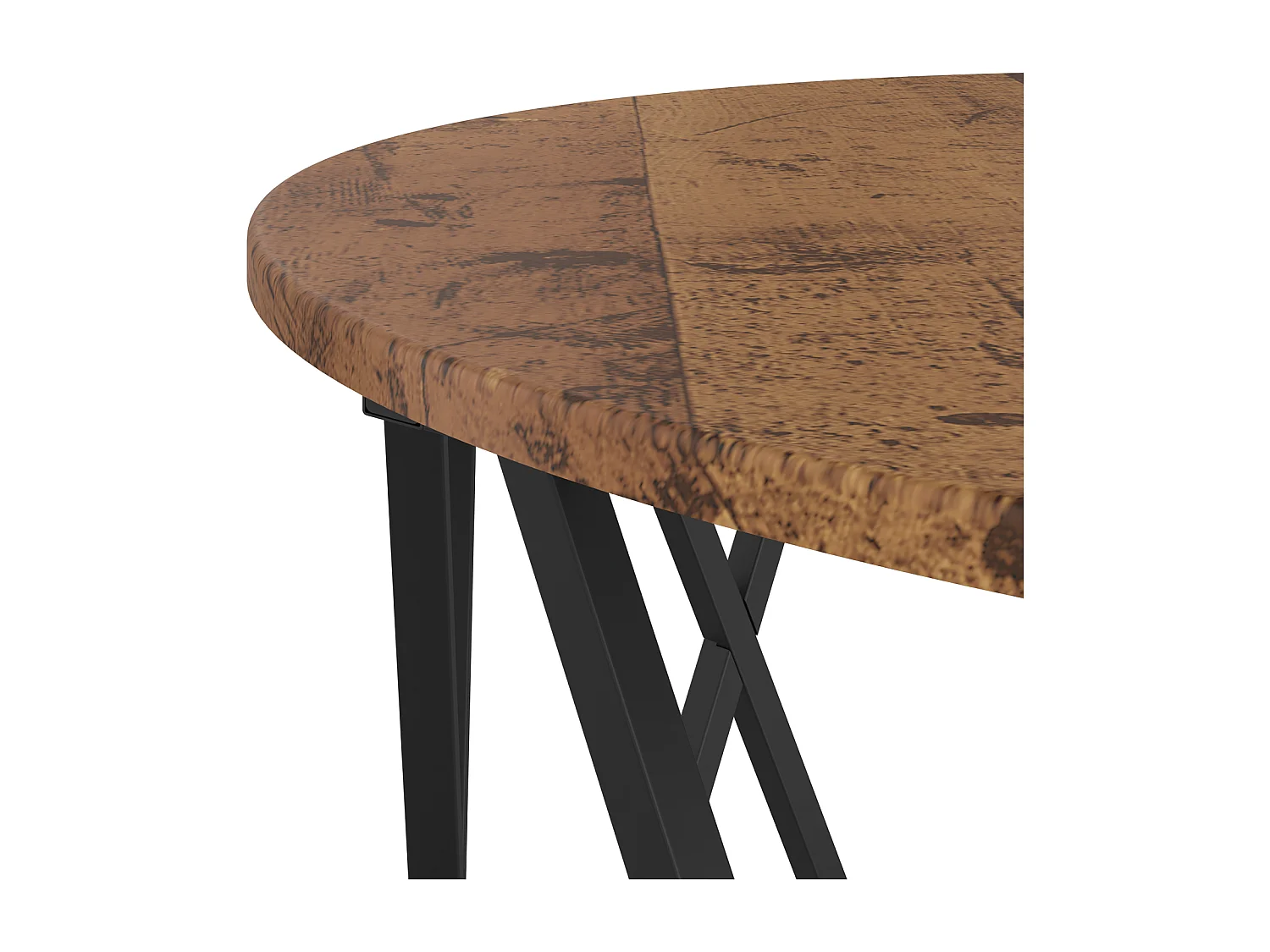 Table Basse Bois Ancien 80x80x42 cm en Bois Élégué