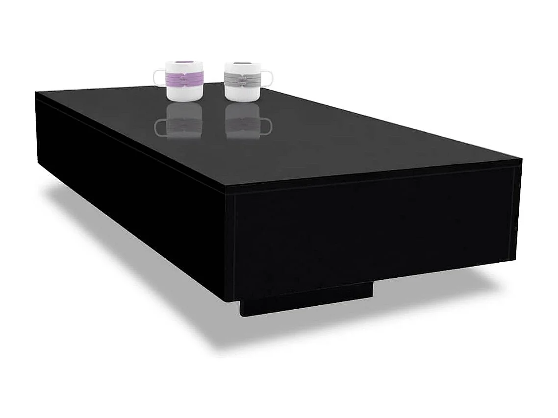 Table basse noir brillant
