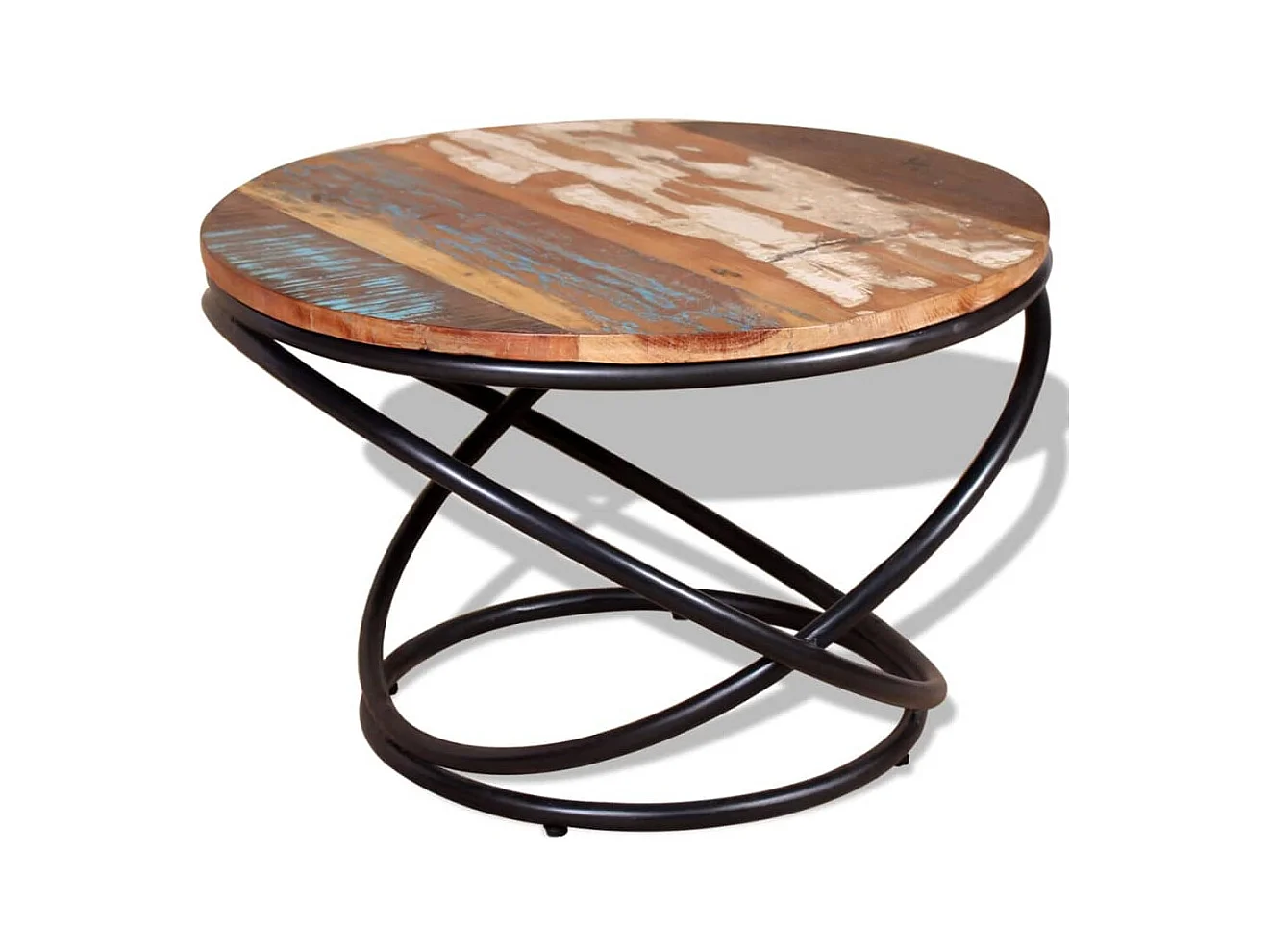 Table basse Bois de récupération massif 60x60x40 cm