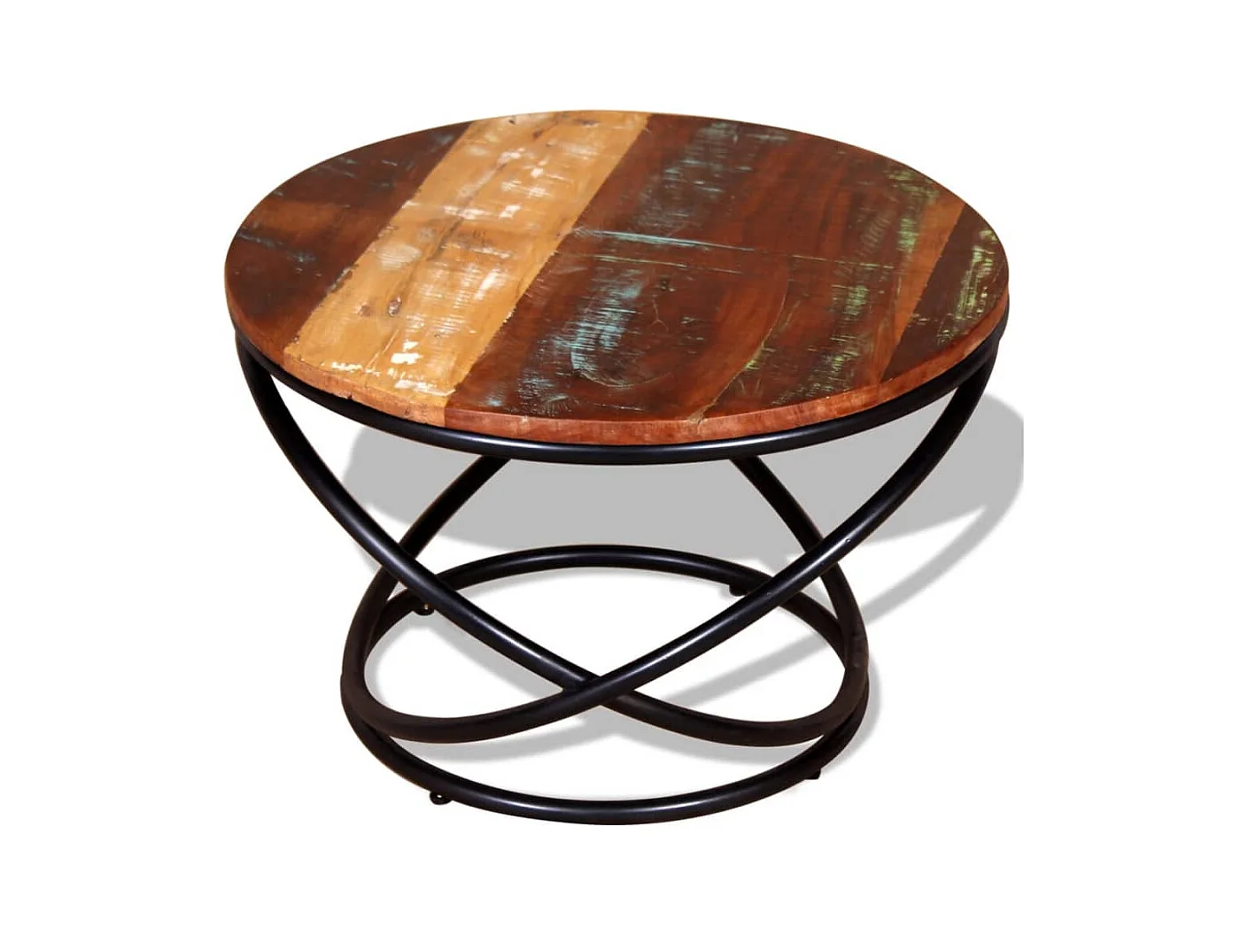 Table basse Bois de récupération massif 60x60x40 cm
