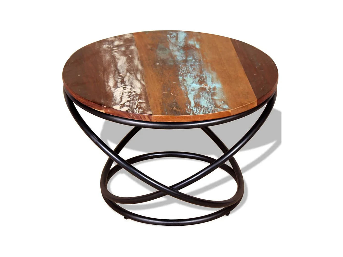 Table basse Bois de récupération massif 60x60x40 cm