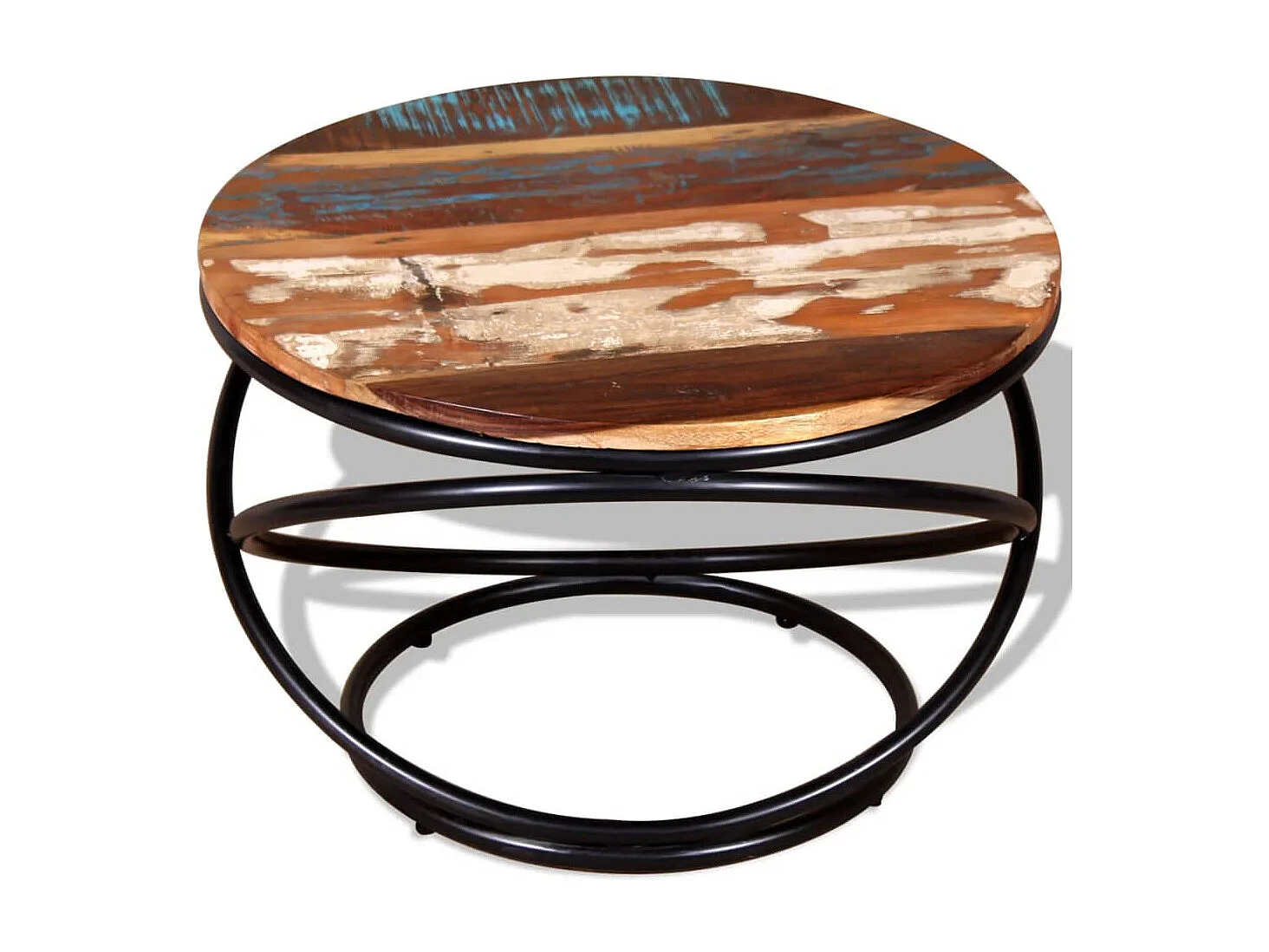 Table basse Bois de récupération massif 60x60x40 cm