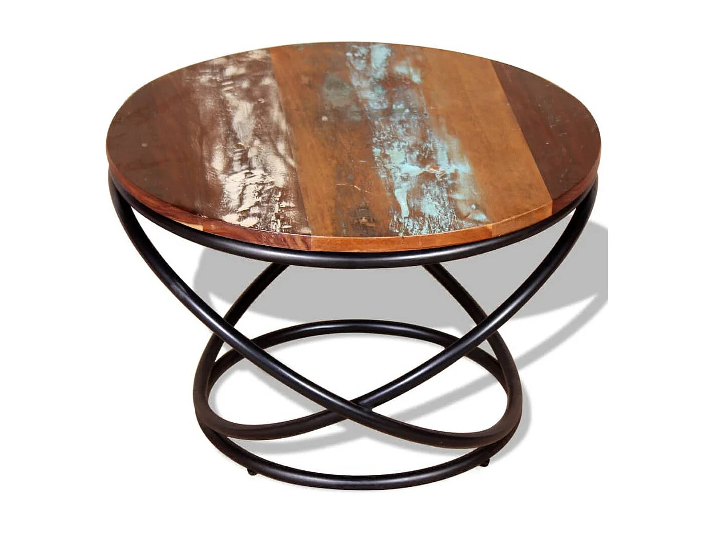 Table basse Bois de récupération massif 60x60x40 cm