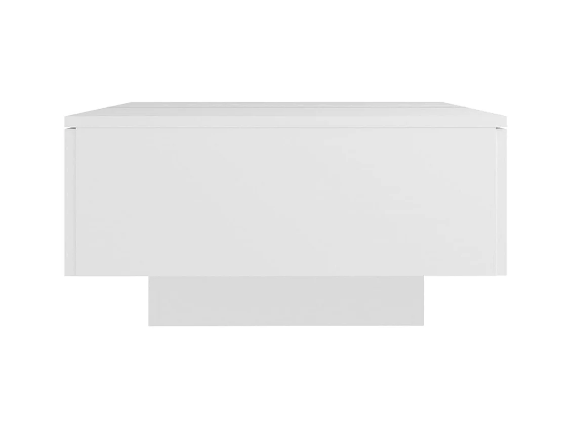 Table basse Blanc 90x60x31 cm Aggloméré