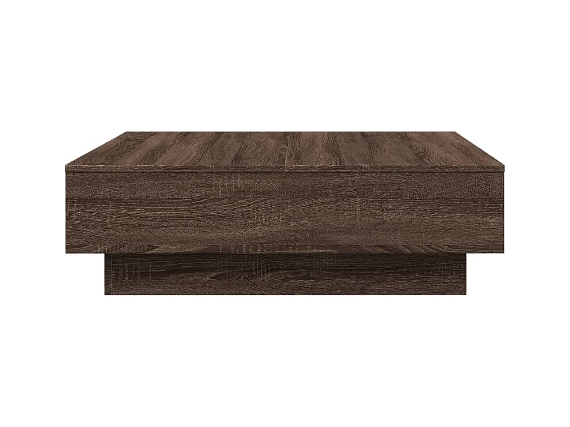 Tavolino da caffè Rovere marrone 90x90x28 cm Legno ingegnerizzato