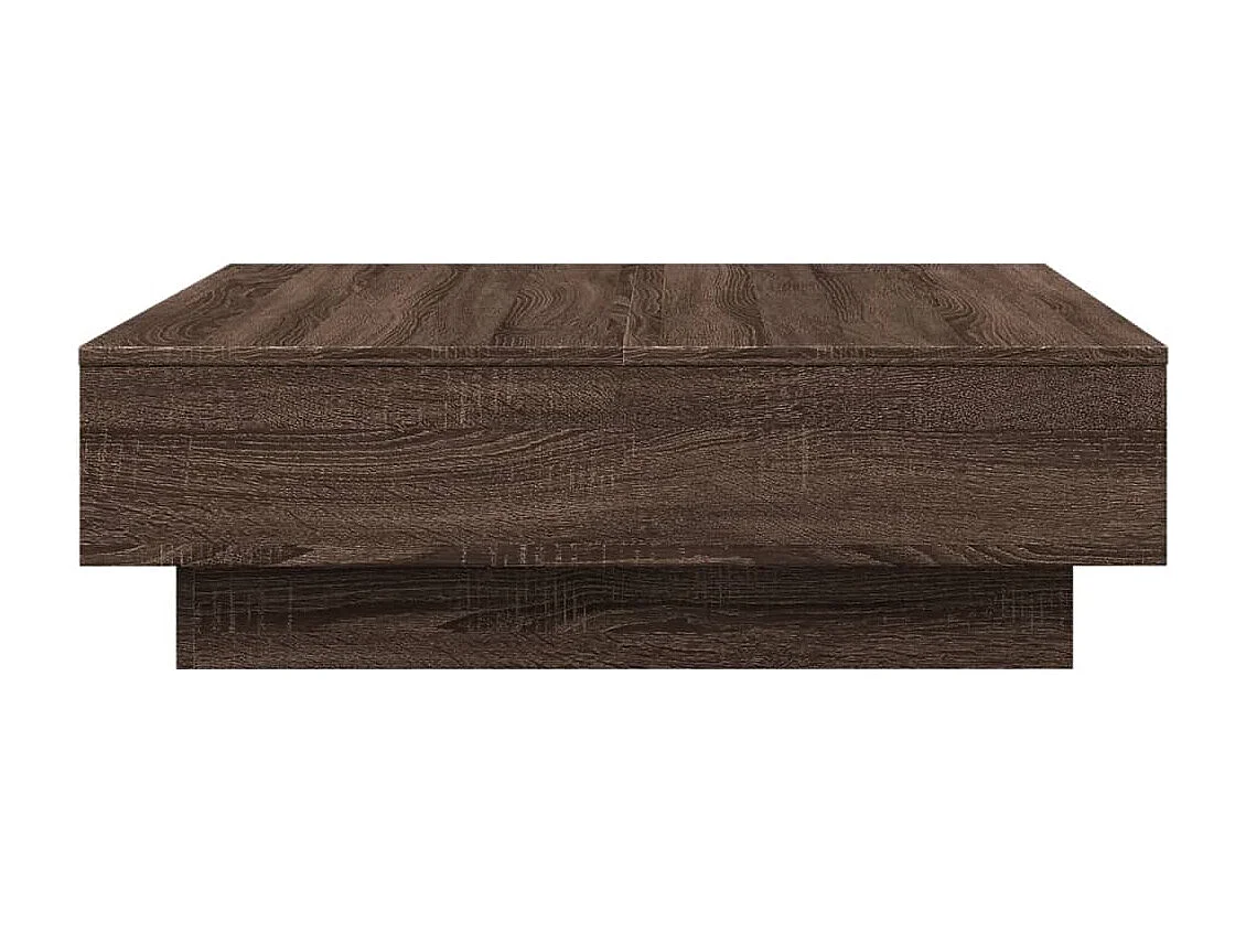 Mesa de centro Roble marrón 90x90x28 cm Madera de ingeniería