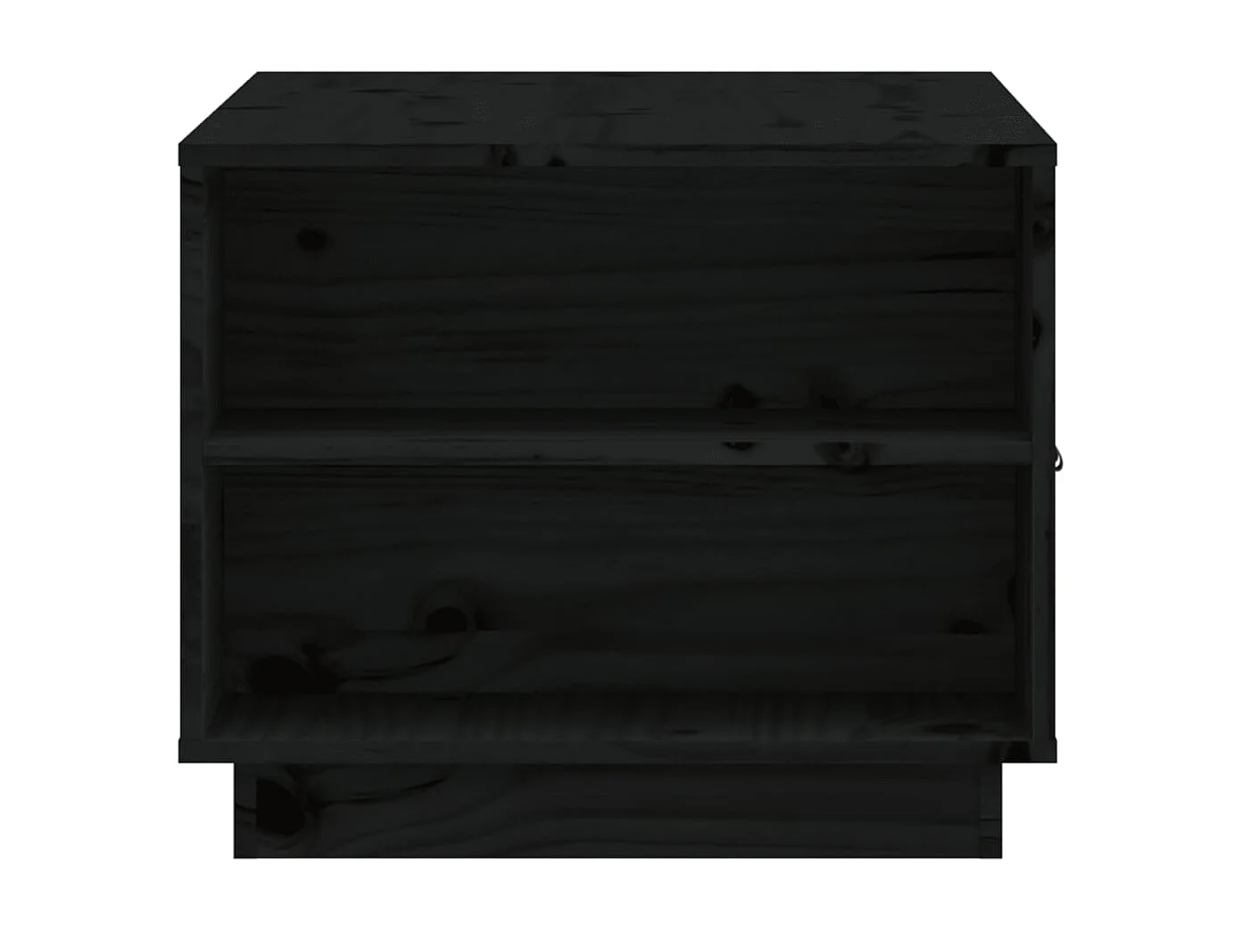 Table basse Noir 100x50x41 cm Bois massif de pin