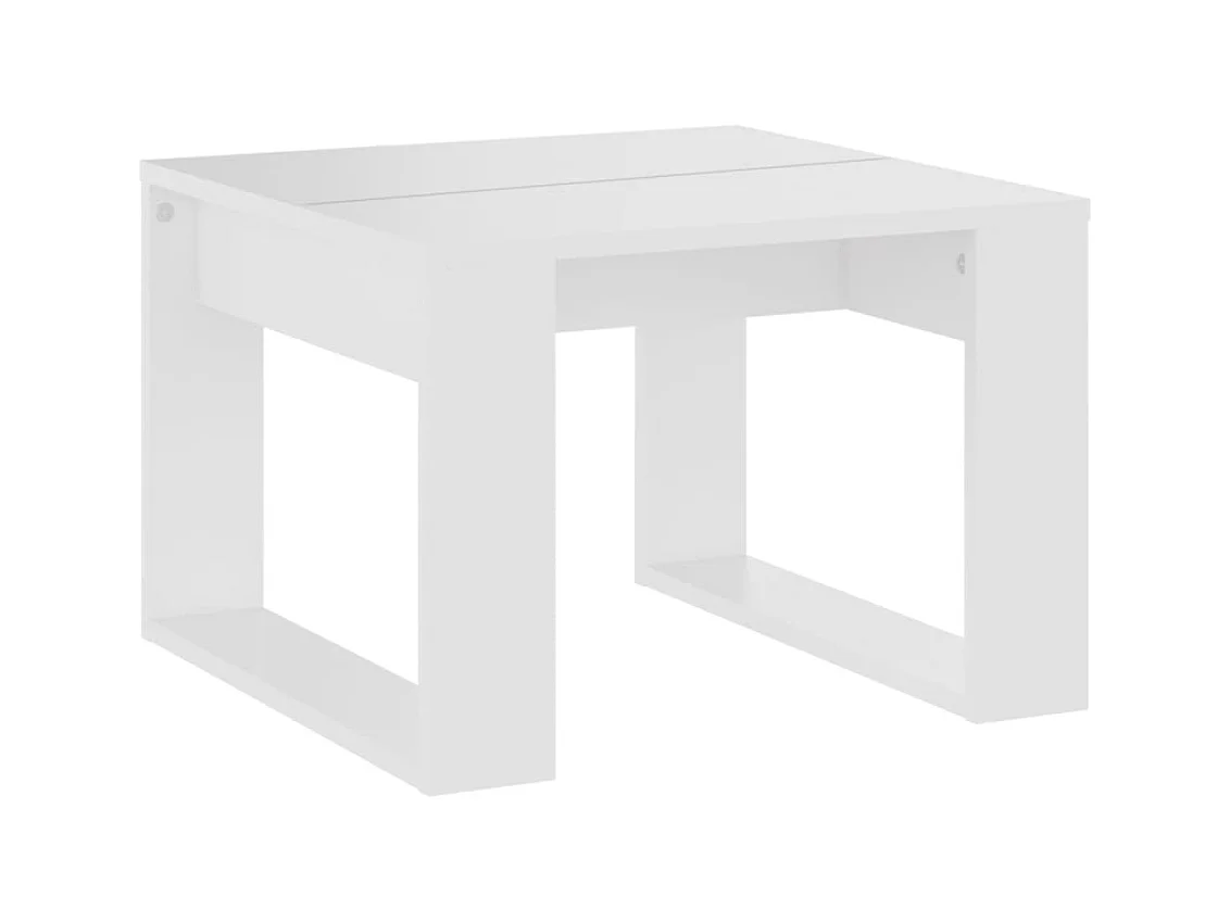 Table d'appoint Blanc 50x50x35 cm Bois d’ingénierie