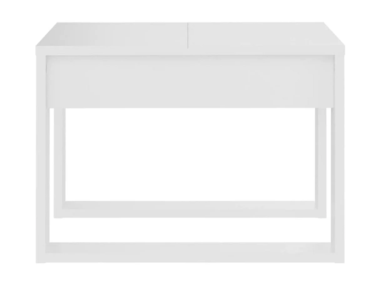 Table d'appoint Blanc 50x50x35 cm Bois d’ingénierie