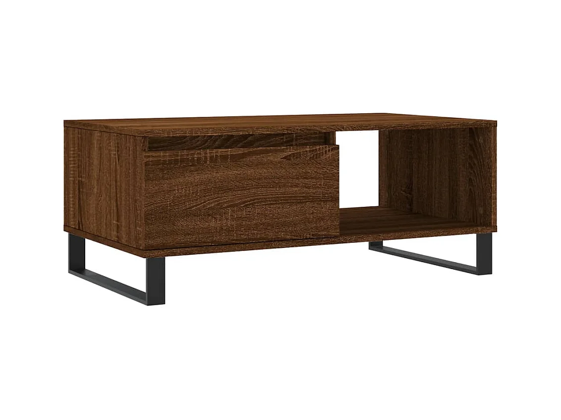Table basse Chêne marron 90x50x36,5 cm Bois d'ingénierie