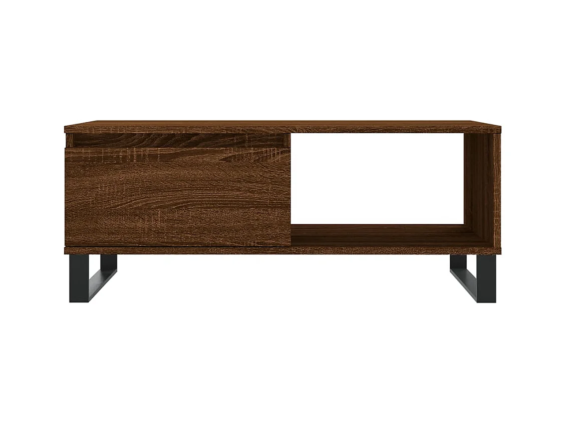 Table basse Chêne marron 90x50x36,5 cm Bois d'ingénierie
