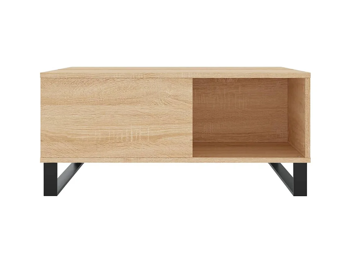 Table basse chêne sonoma 80x80x36,5 cm bois d'ingénierie