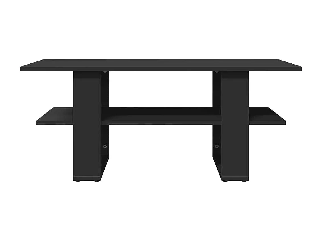 Schwarzer Couchtisch 102x55x42 cm Holzwerkstoff