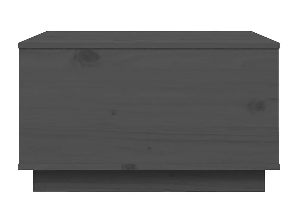 Tavolino Grigio 60x50x35 cm Legno massello di pino