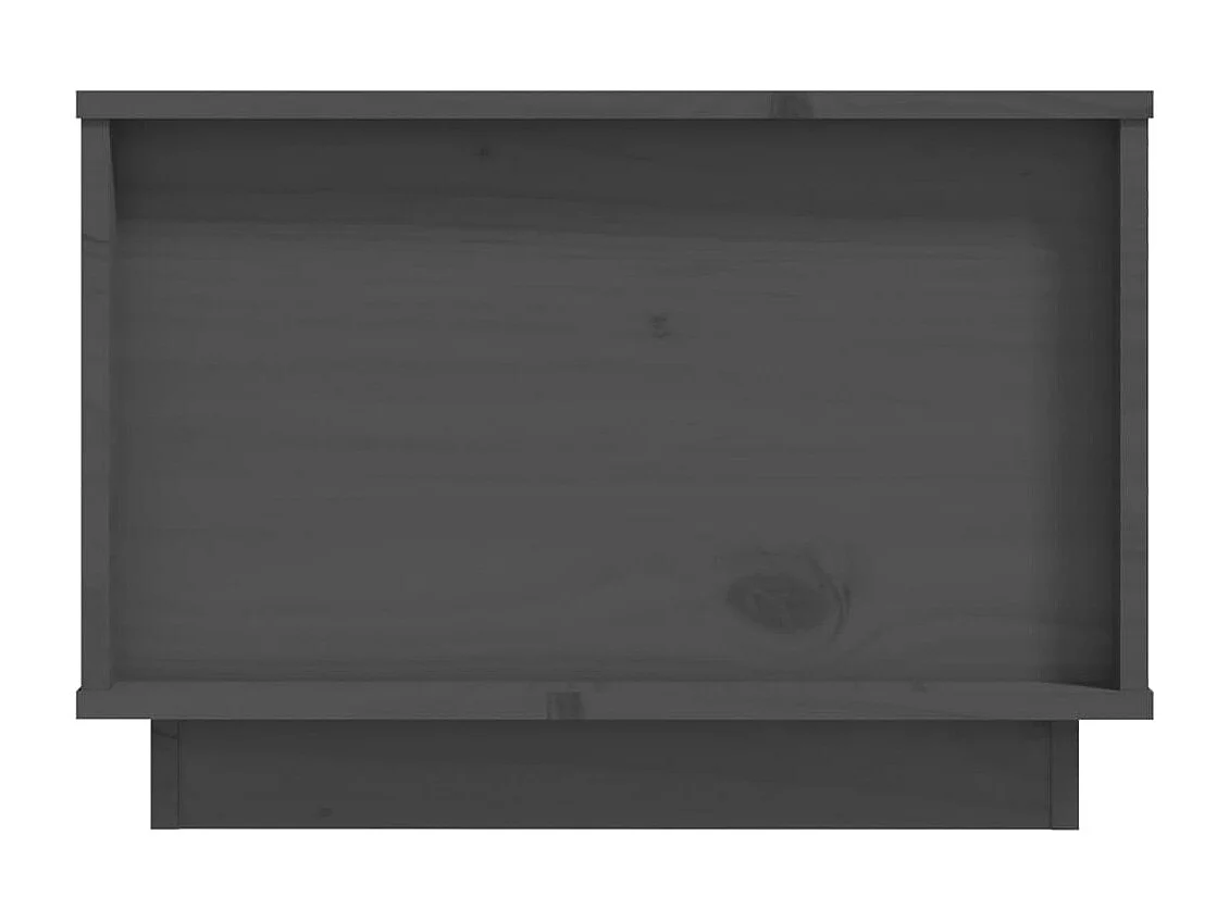 Tavolino Grigio 60x50x35 cm Legno massello di pino