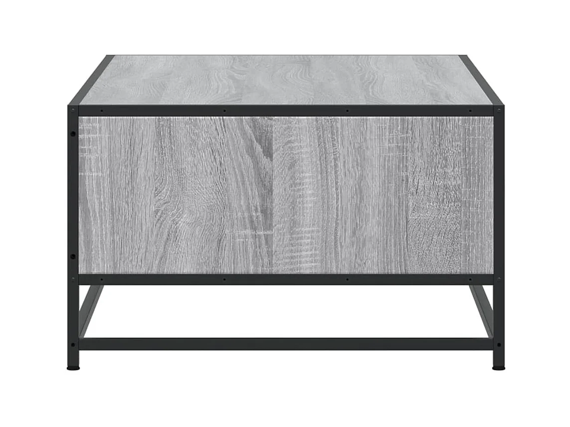 Mesa de centro Sonoma gris 100x57x35 cm madera contrachapada y metal
