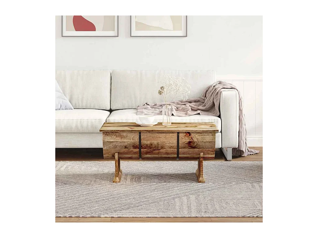 Table basse Bois de manguier massif 88x50x40 cm