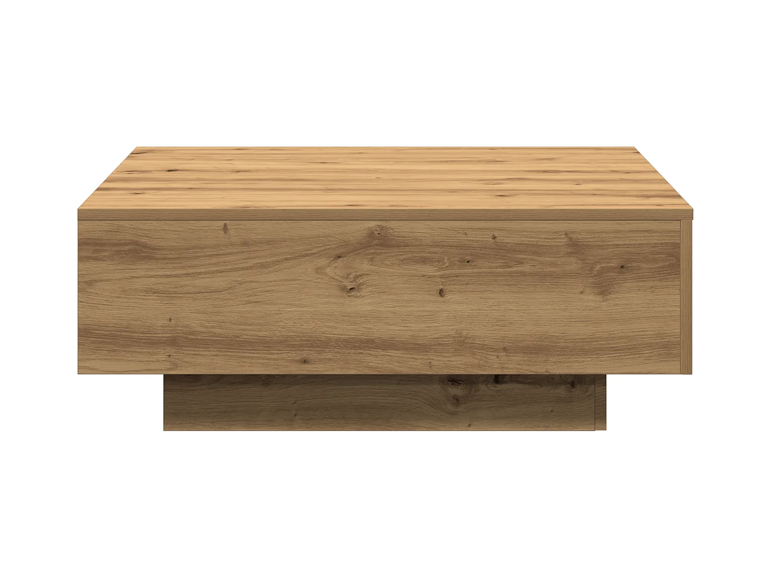 Mesa de centro Roble artesanal 80x80x31 cm Madera de ingeniería