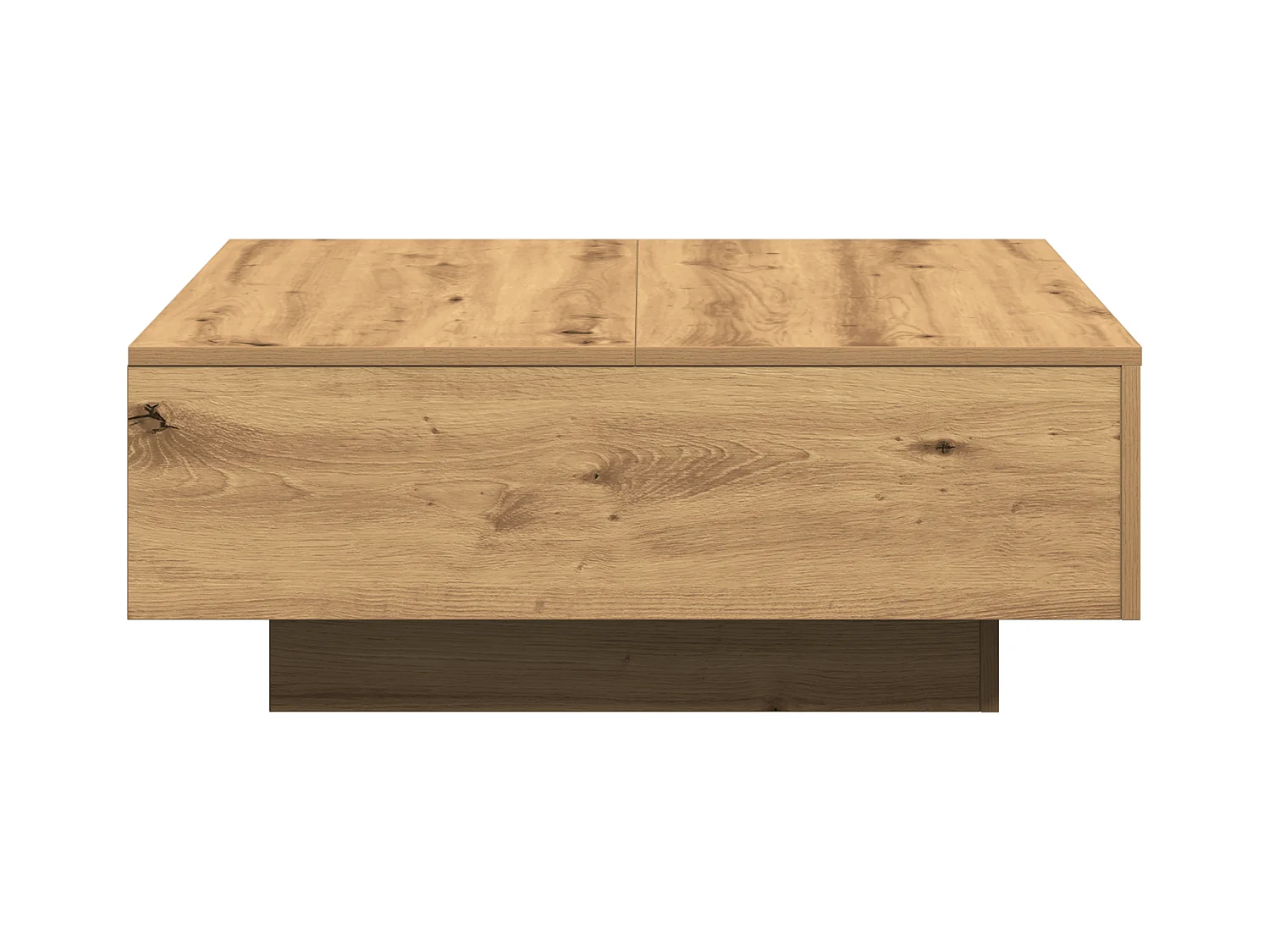 Mesa de centro Roble artesanal 80x80x31 cm Madera de ingeniería