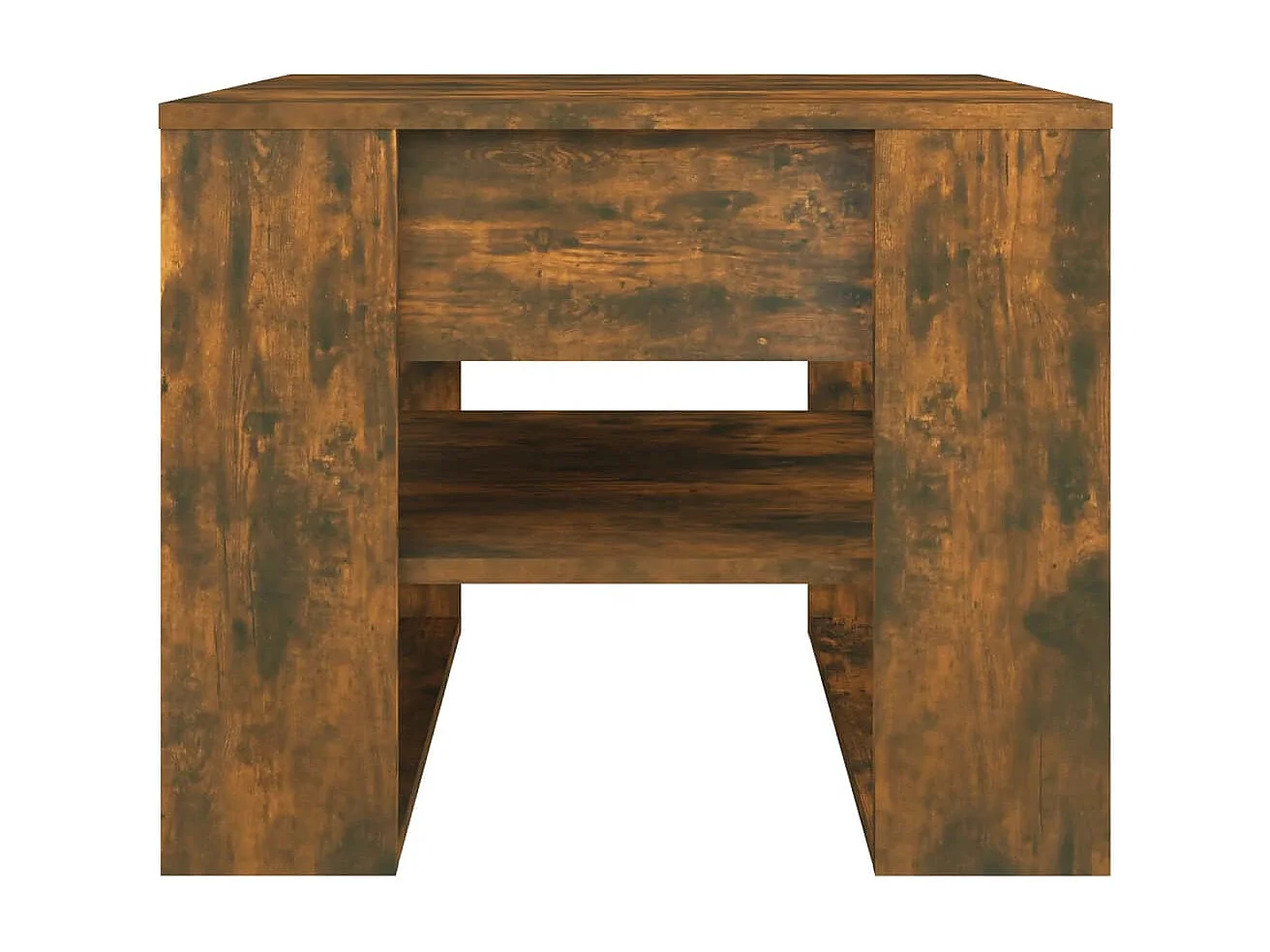 Table basse chêne fumé 55,5x55x45 cm bois d'ingénierie