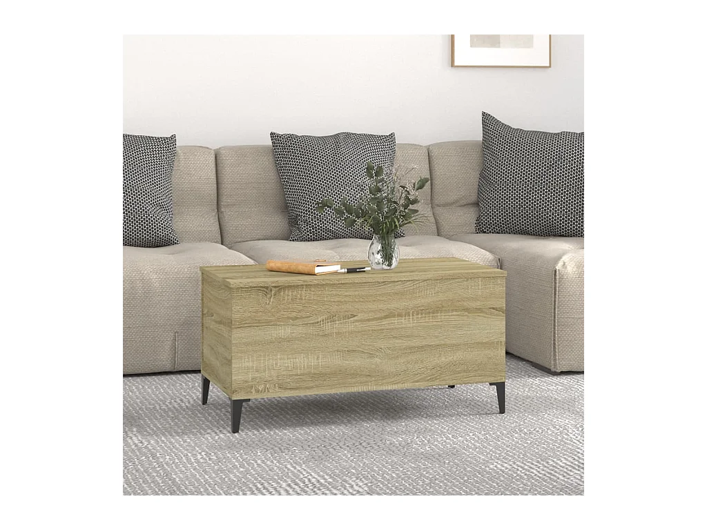 Table basse Chêne sonoma 90x44,5x45 cm Bois d'ingénierie