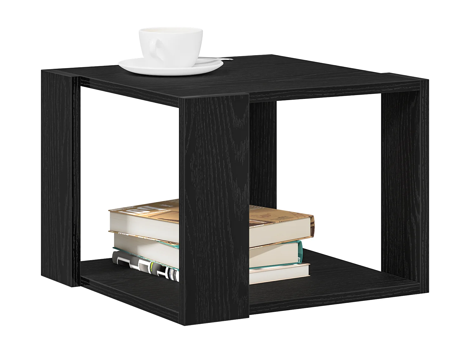 Table basse Chêne noir 40x40x30 cm Bois reconstitué