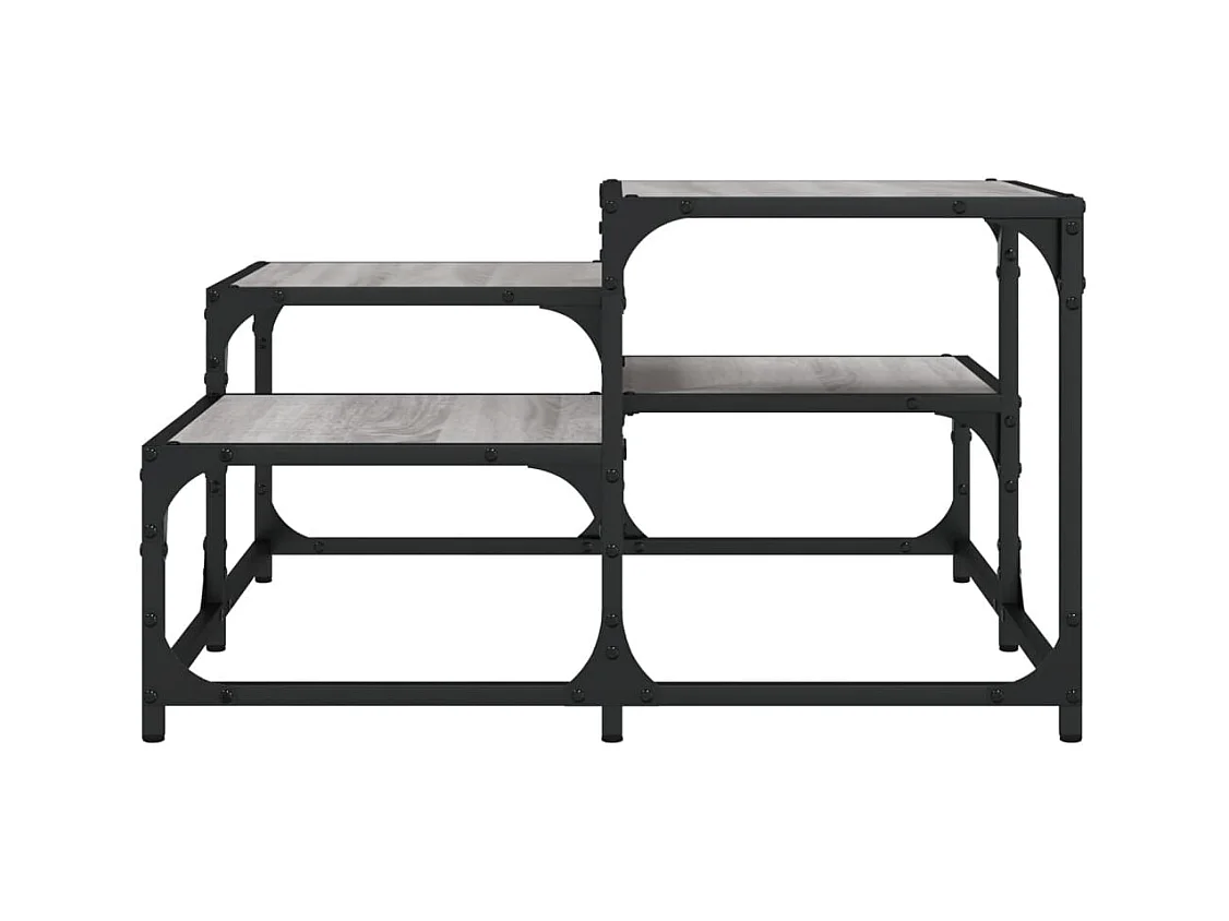 Tavolino Sonoma grigio 68x68x40 cm in legno ingegnerizzato