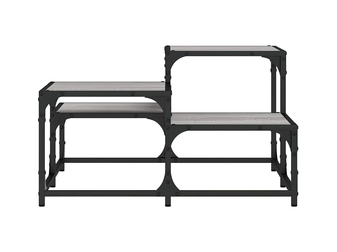 Tavolino Sonoma grigio 68x68x40 cm in legno ingegnerizzato