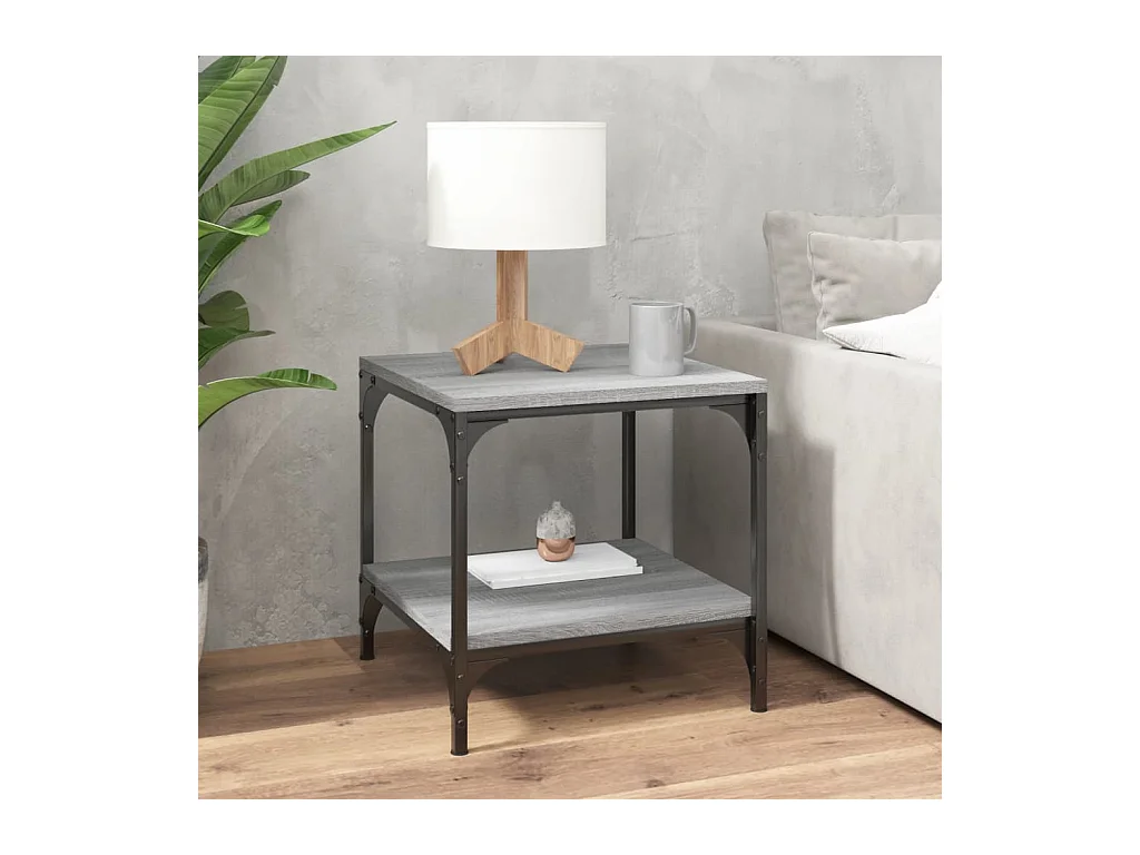 Table basse Sonoma gris 50x50x40 cm Bois d'ingénierie