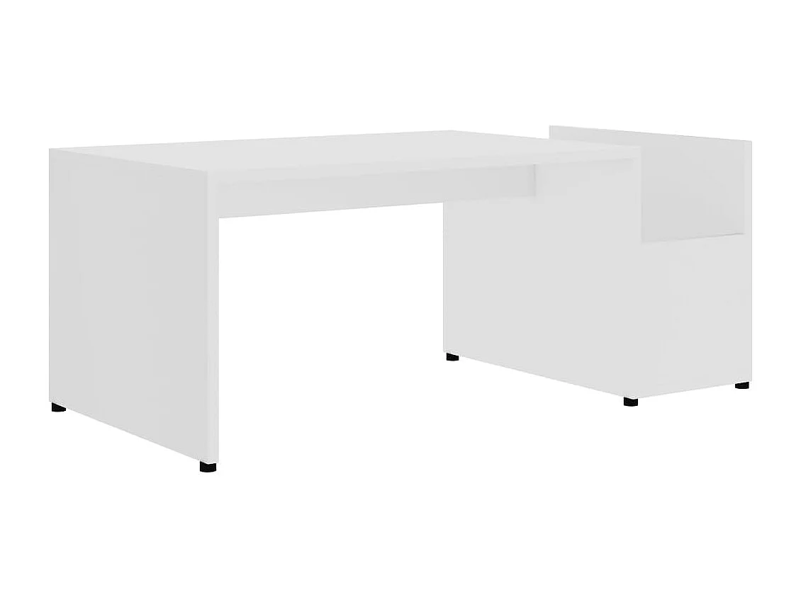 Table basse Blanc 90x45x35 cm bois d’ingénierie